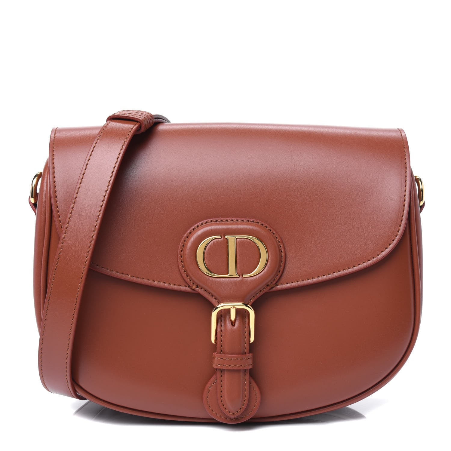 Christian Dior Box Calfskin Medium Bobby Flap Dark Tan 1 of 16