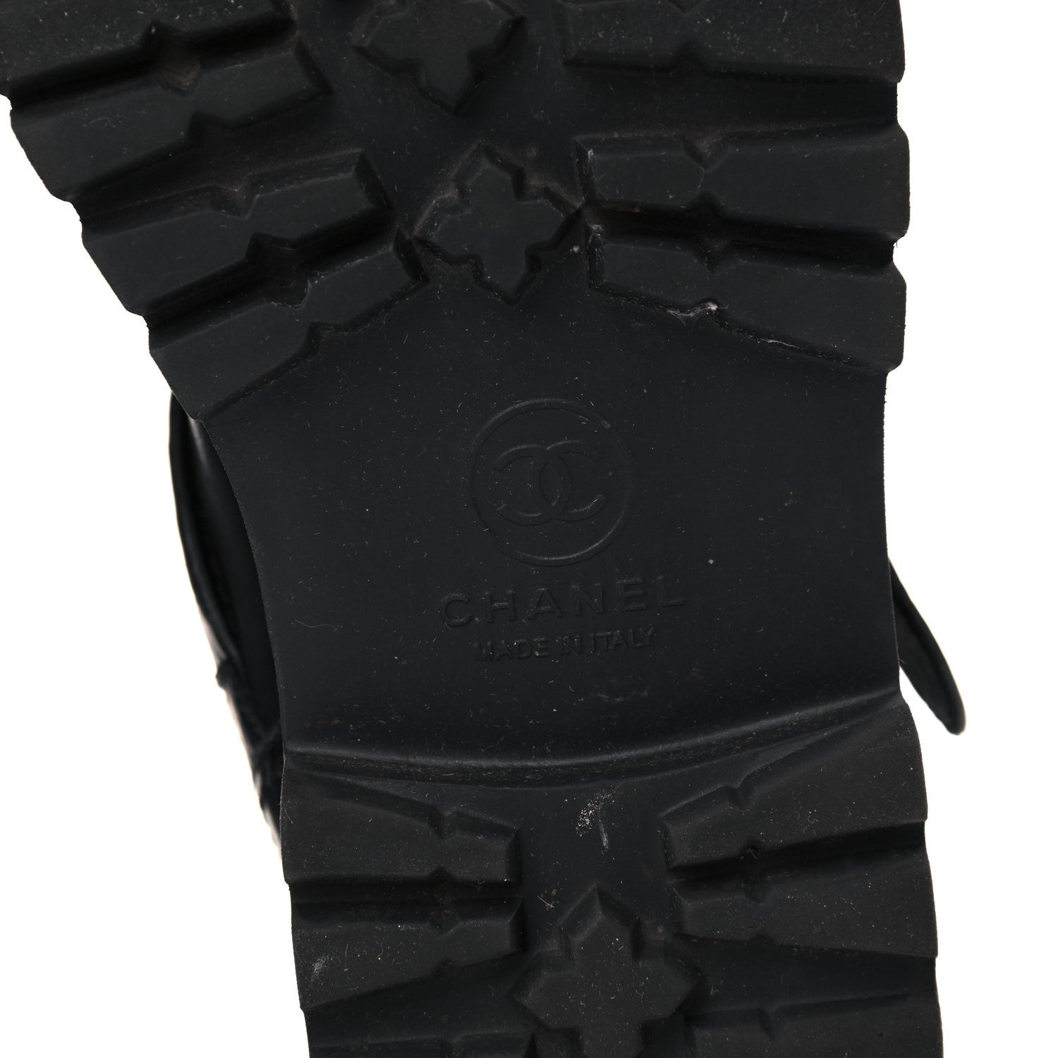 Chanel Calfskin Quilted Biker Boots 40.5 Black 6 of 12