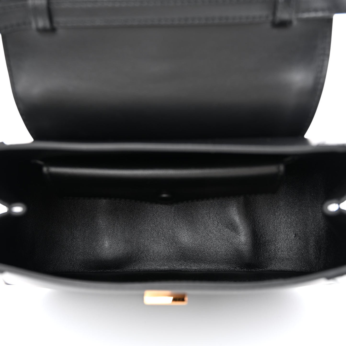 Calfskin Greca Goddess Top Handle Shoulder Bag Black