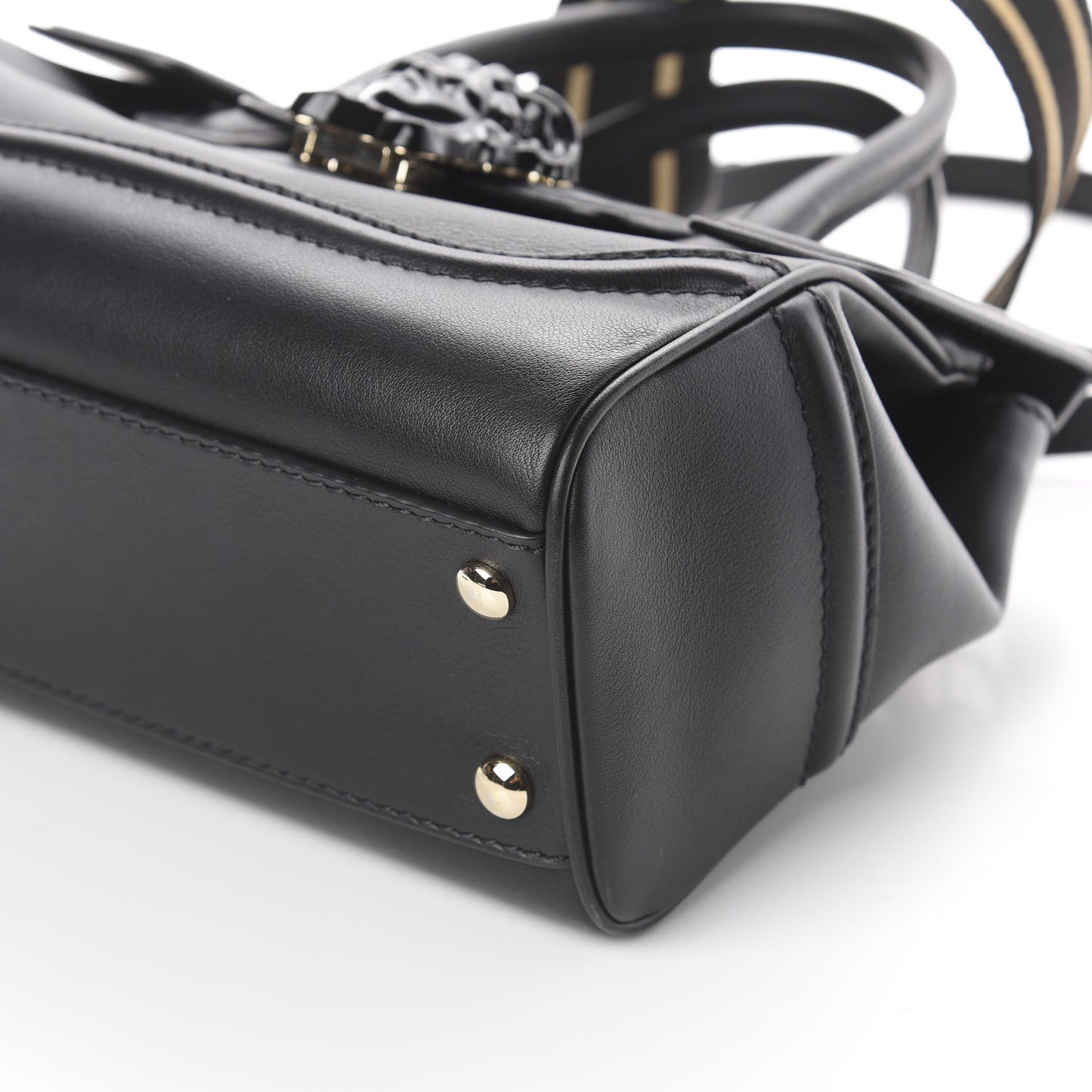 Calfskin Medium Palazzo Empire Bag Black