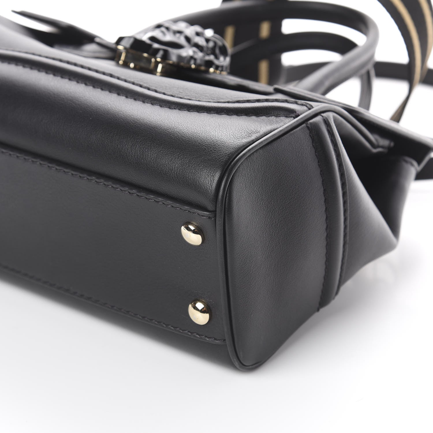 Versace Calfskin Medium Palazzo Empire Bag Black 6 of 8