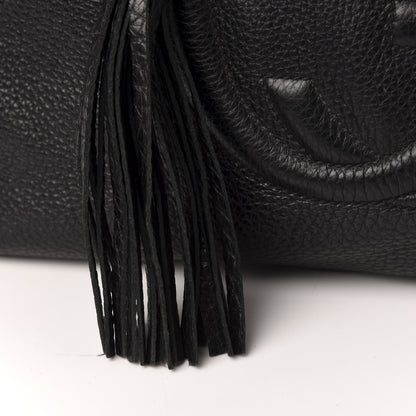 Gucci Pebbled Calfskin Medium Soho Chain Shoulder Bag Black 11 of 13