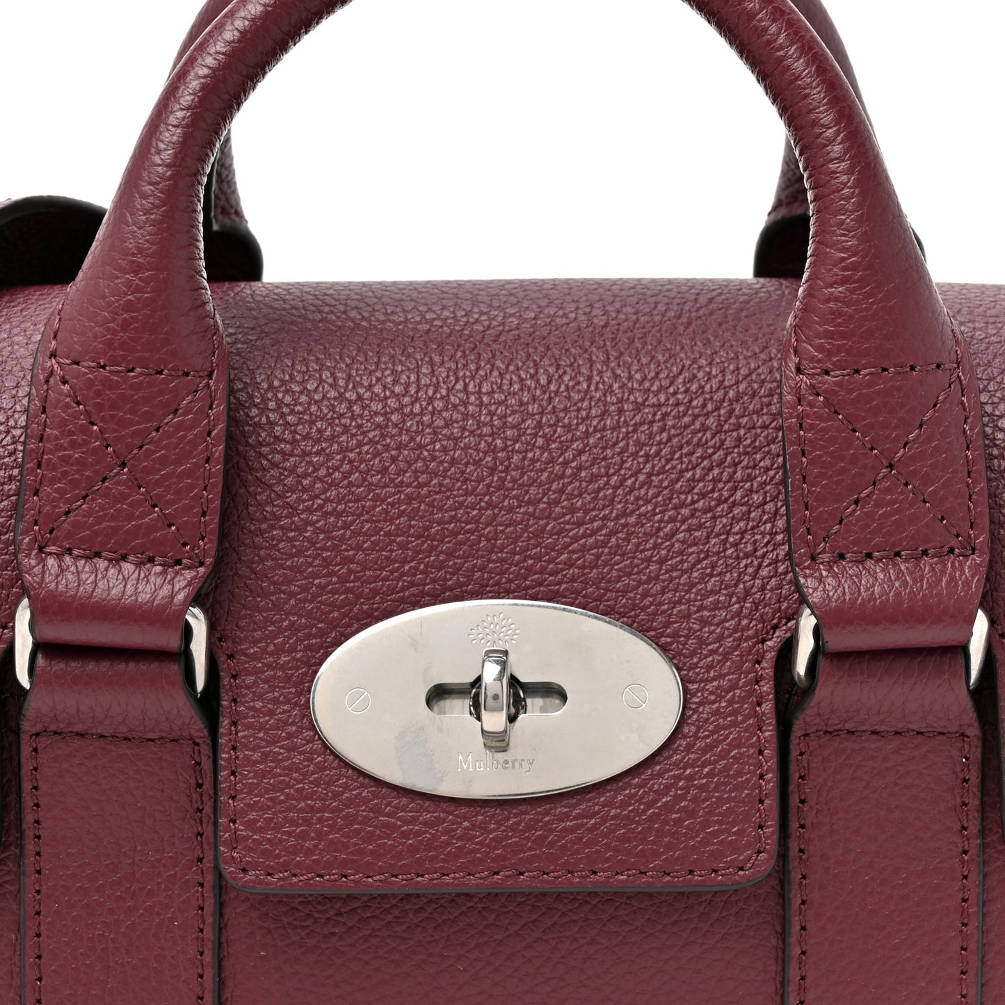 Small Classic Grain Mini Bayswater  Black Cherry