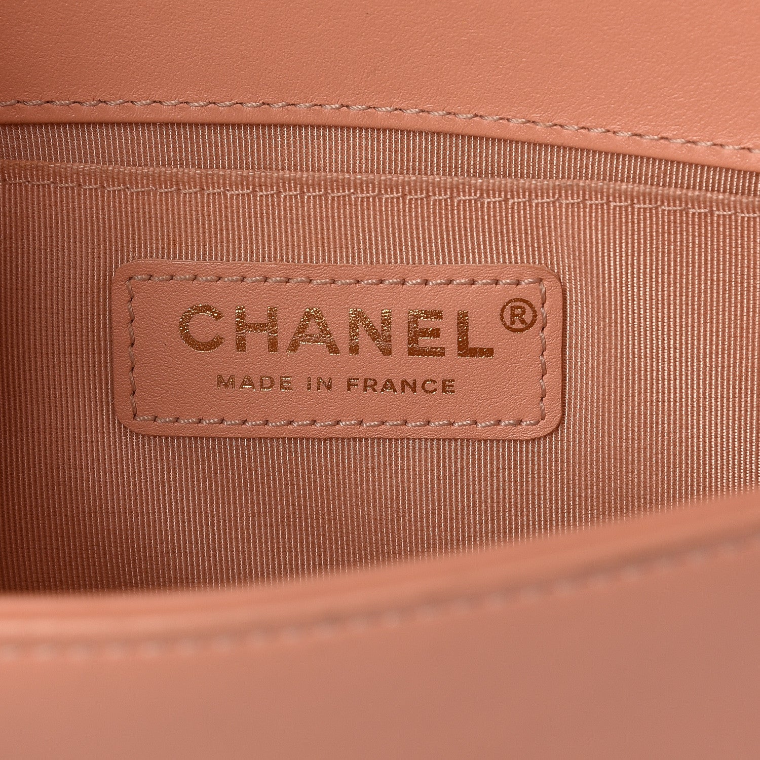 Chanel Calfskin Chevron Quilted Small Boy Flap Light Orange 6 of 20