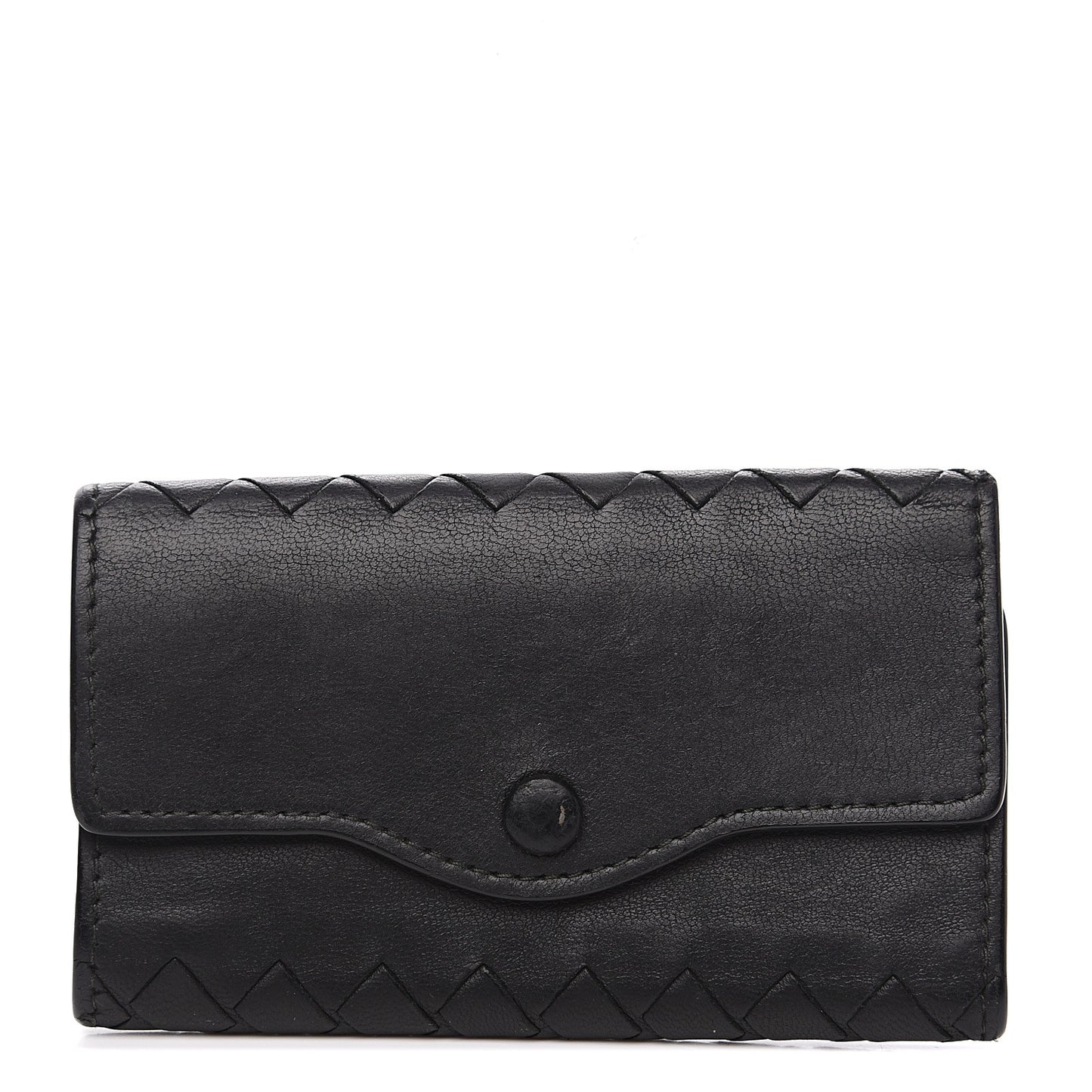 Nappa Intrecciato 6 Key Holder Black