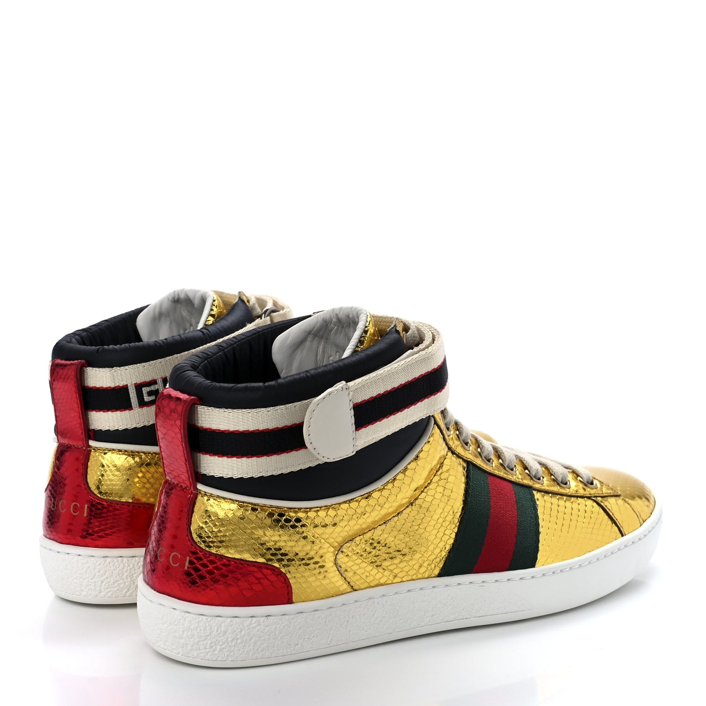 Metallic Ayers Web Womens New Ace Stripe High Top Sneakers 37.5 Oro