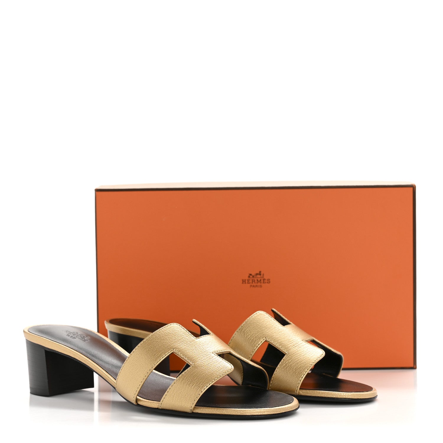Hermes Metallic Goatskin Oasis Sandals 39 Dore 10 of 10