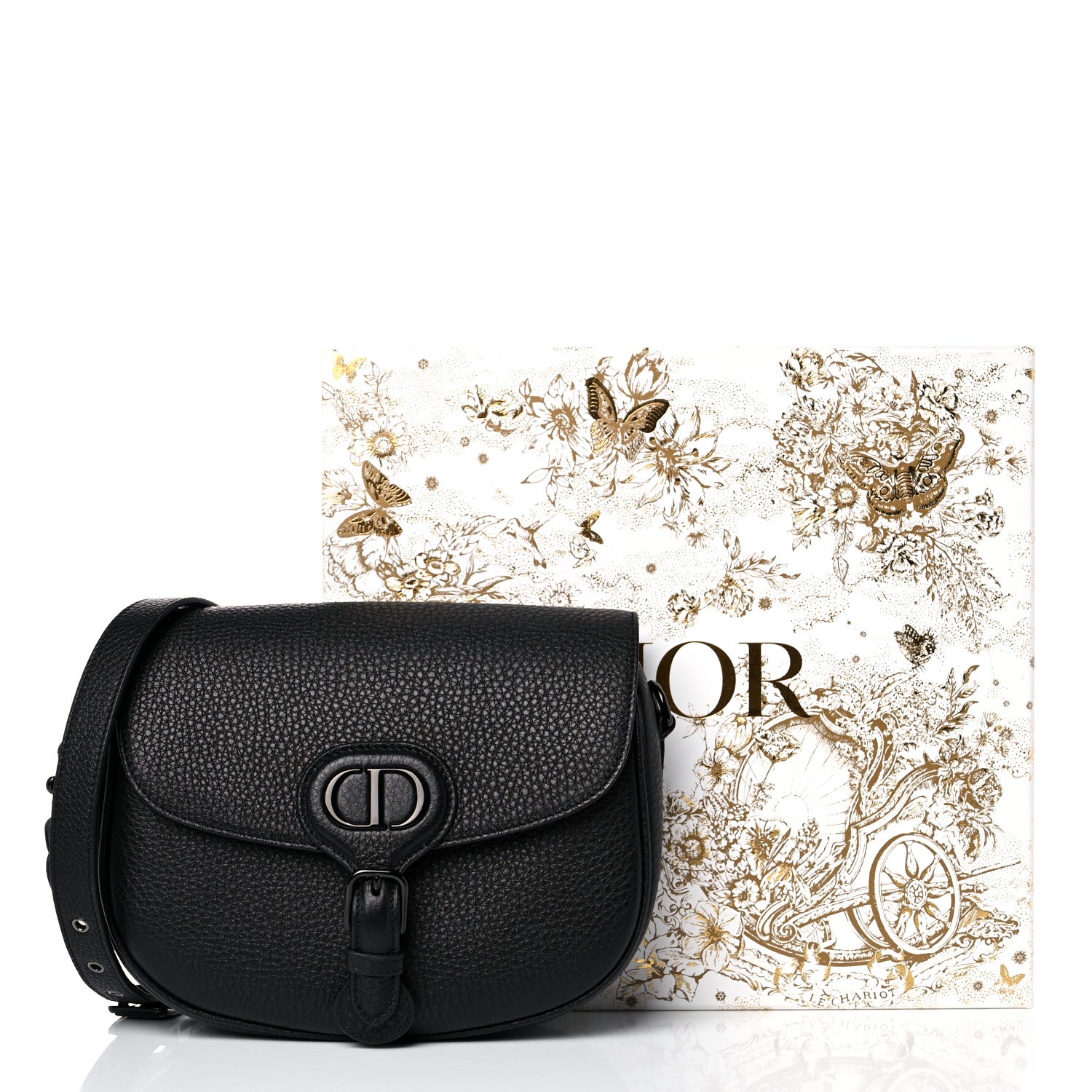 Christian Dior Grained Calfskin Medium Bobby Flap Black 12 of 12