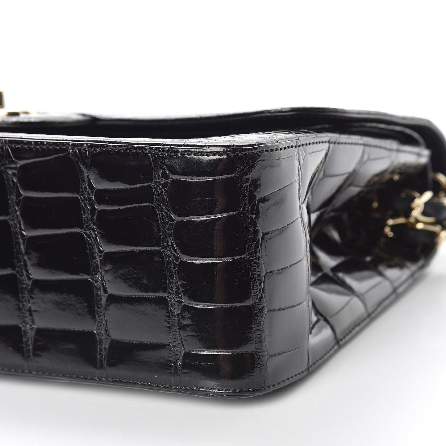 Alligator Jumbo Double Flap Black