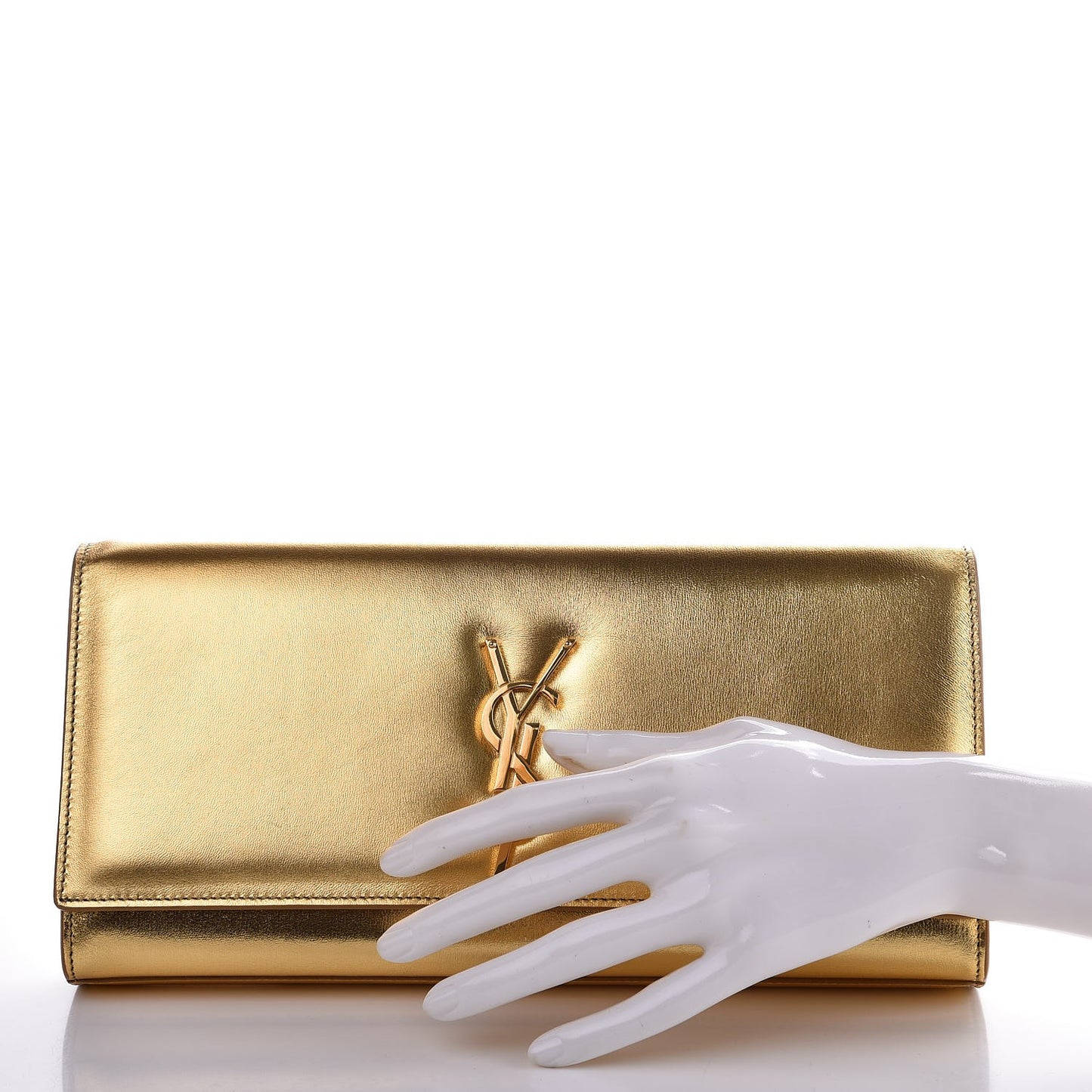 Metallic Calfskin Monogram Cassandre Clutch Ciad