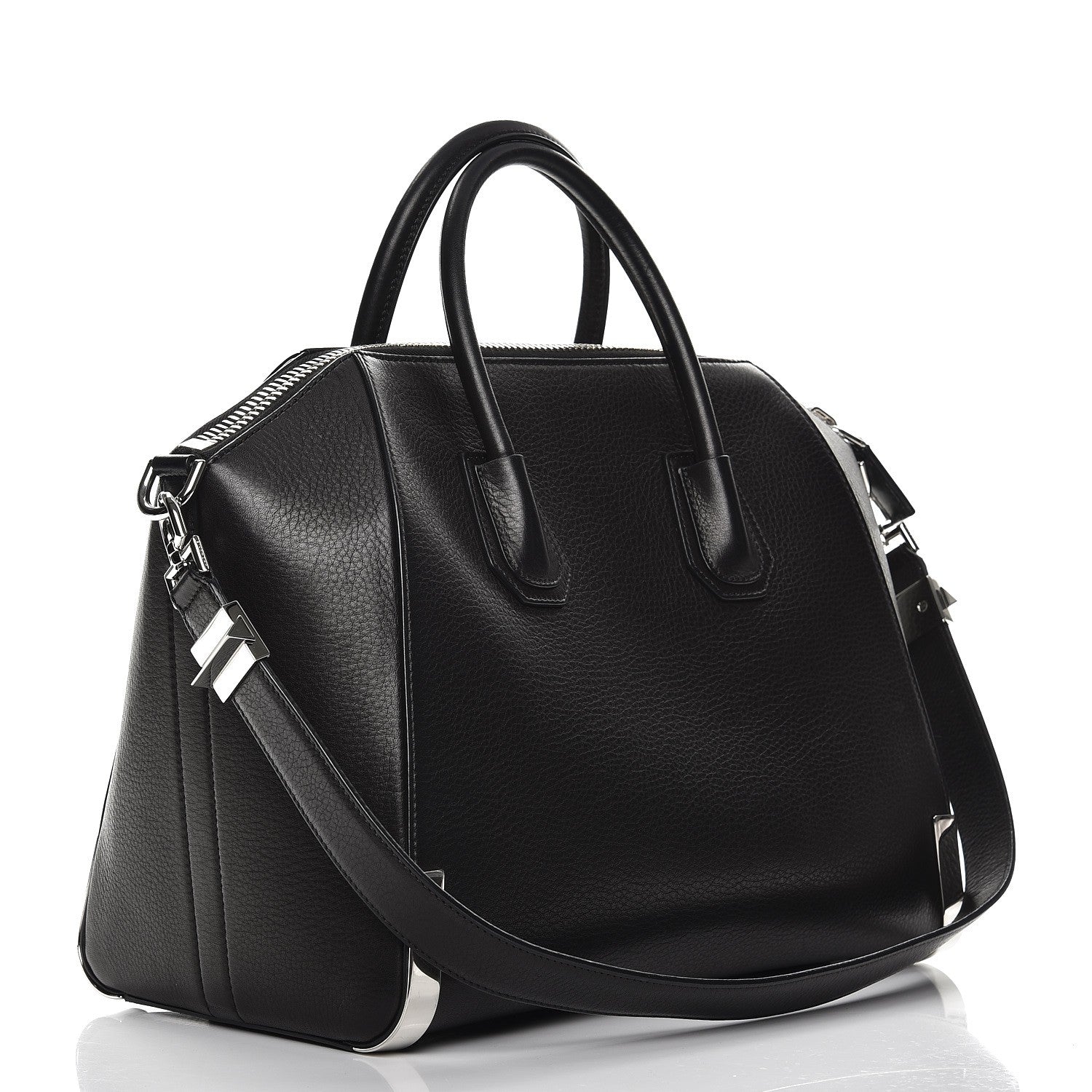 Givenchy Calfskin Medium Silver Corners Antigona Black 4 of 9