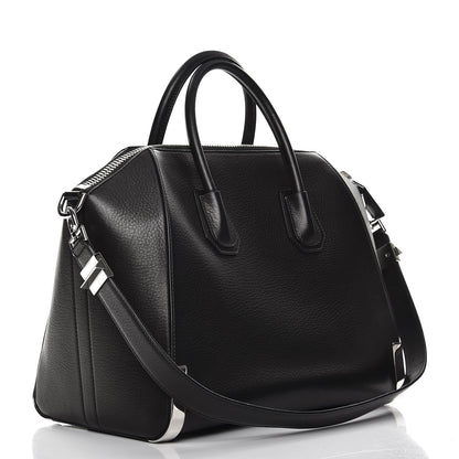 Givenchy Calfskin Medium Silver Corners Antigona Black 4 of 9