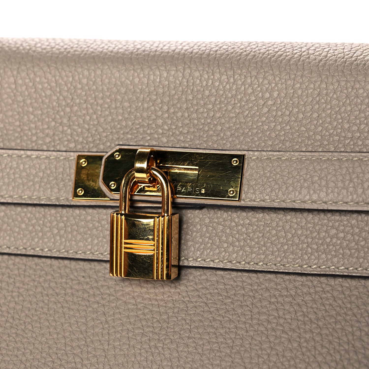 Hermes Togo Kelly Retourne 35 Gris Tourterelle 10 of 12
