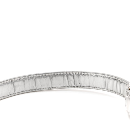 Christian Dior Metallic Patent Micro-Cannage Medium Diorama Flap Bag Silver 10 of 10
