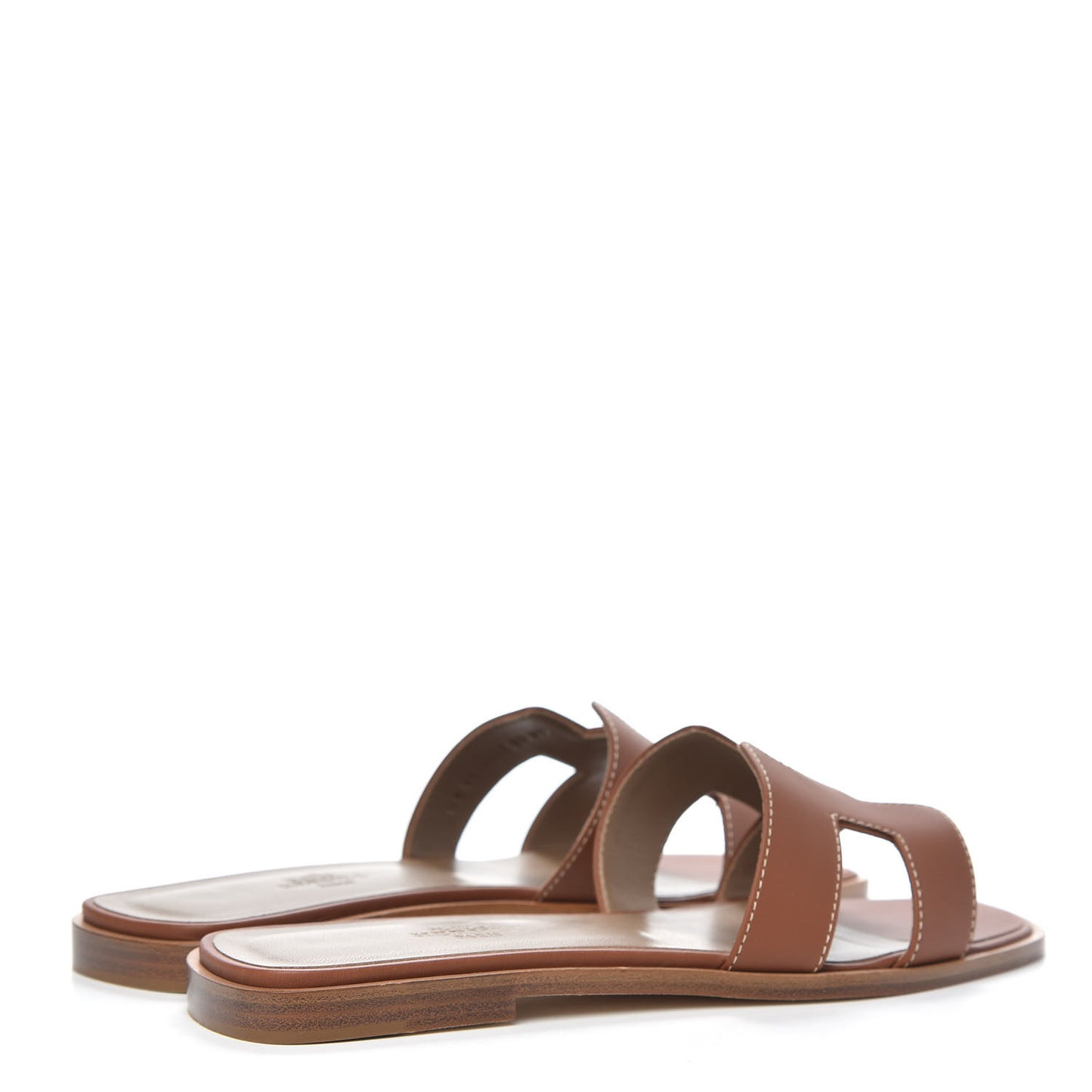 Box Calfskin Oran Sandals 37 Gold
