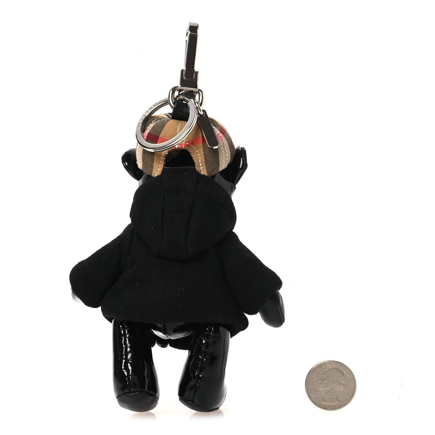 Patent Thomas Hoodie Teddy Bear Keychain Charm Black