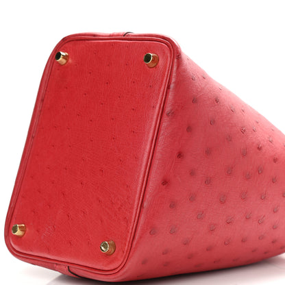 Hermes Ostrich Picotin Lock 18 Rouge Vif 10 of 11