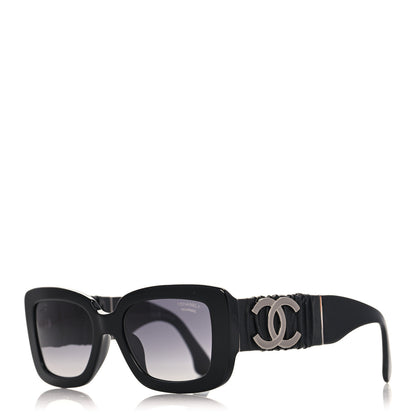 Chanel Acetate Calfskin Polarized Square Sunglasses 5473-Q-A Black 1 of 8