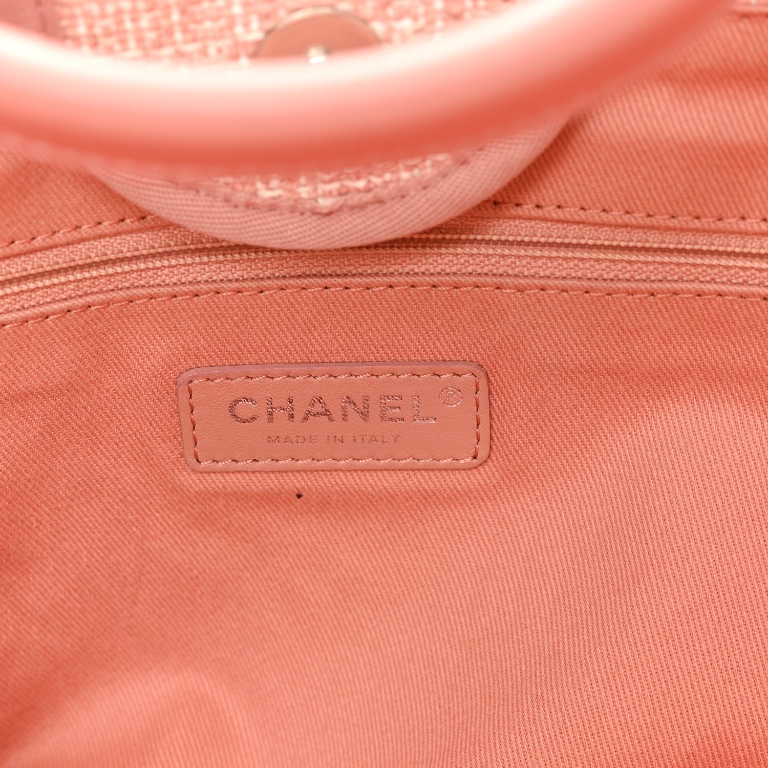 Chanel Lurex Boucle Deauville Medium Tote Pink 6 of 11