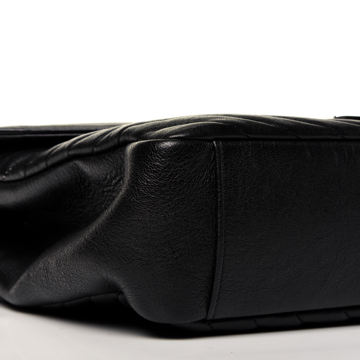 Saint Laurent Sheepskin Matelasse Chevron Monogram Large College Satchel Black 9 of 10