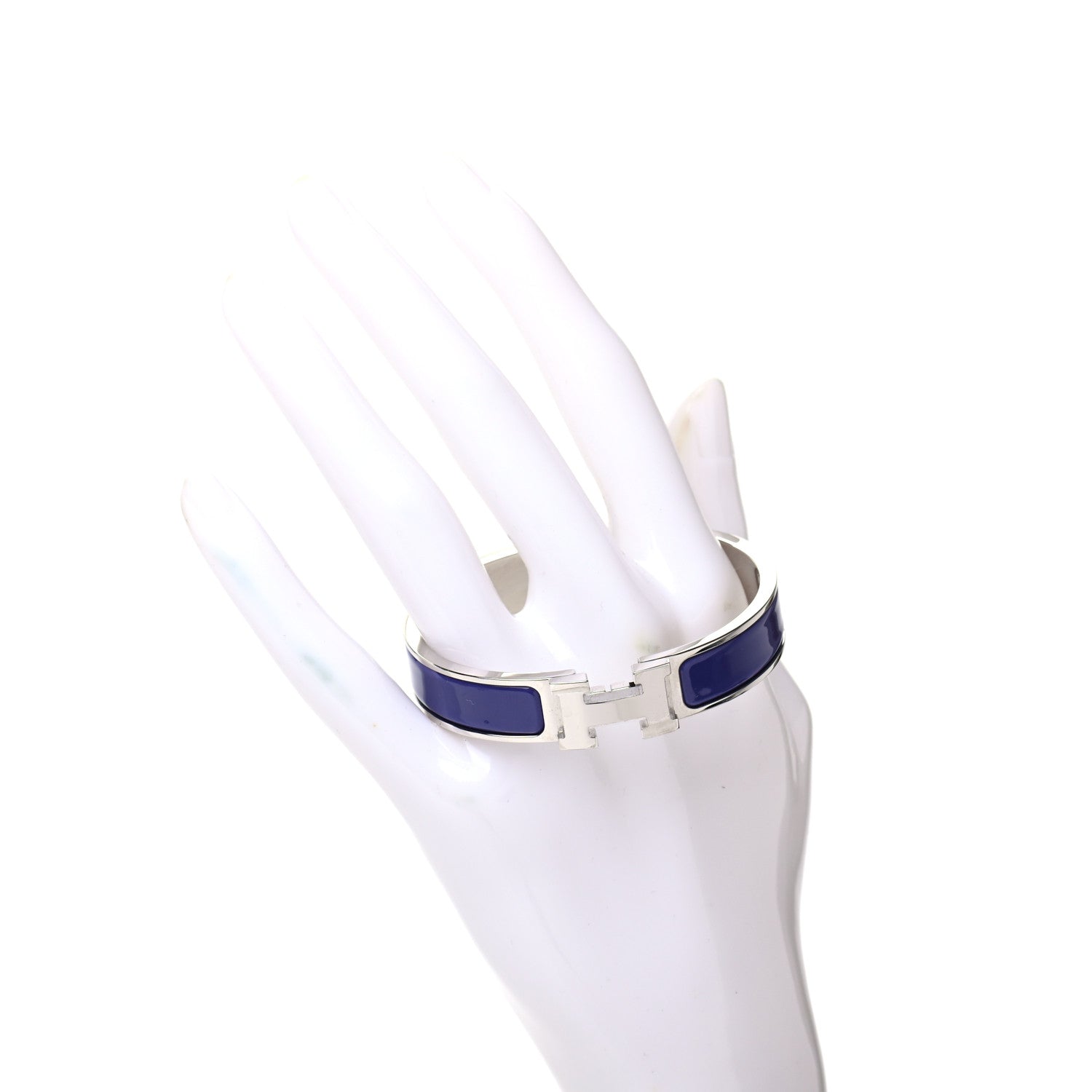 Hermes Enamel Narrow Clic Clac H Bracelet PM Iris 2 of 4