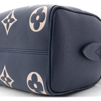 Louis Vuitton Empreinte Monogram Giant Speedy Bandouliere 20 Navy Creme 9 of 9