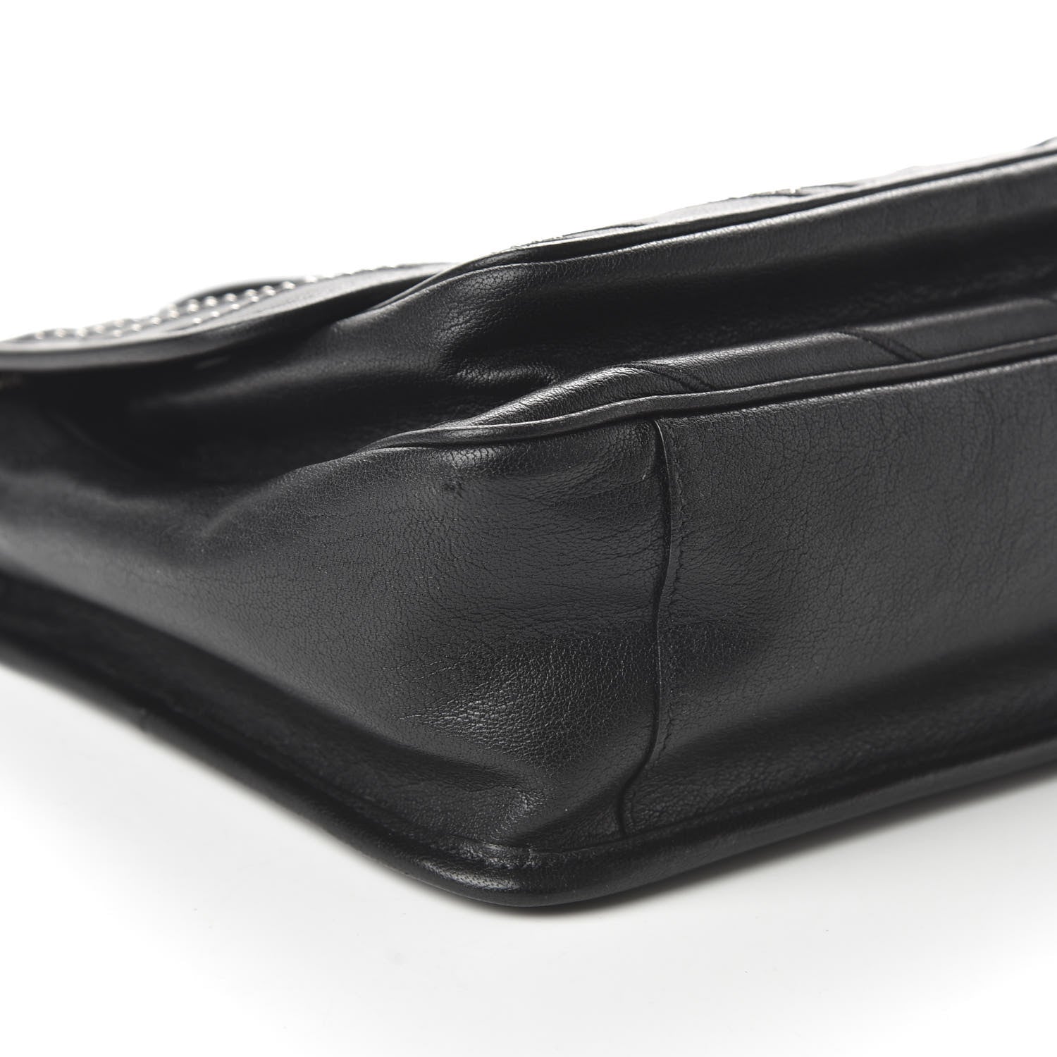 Saint Laurent Calfskin Matelasse Monogram Microstud Medium Niki Chain Satchel Black 6 of 10