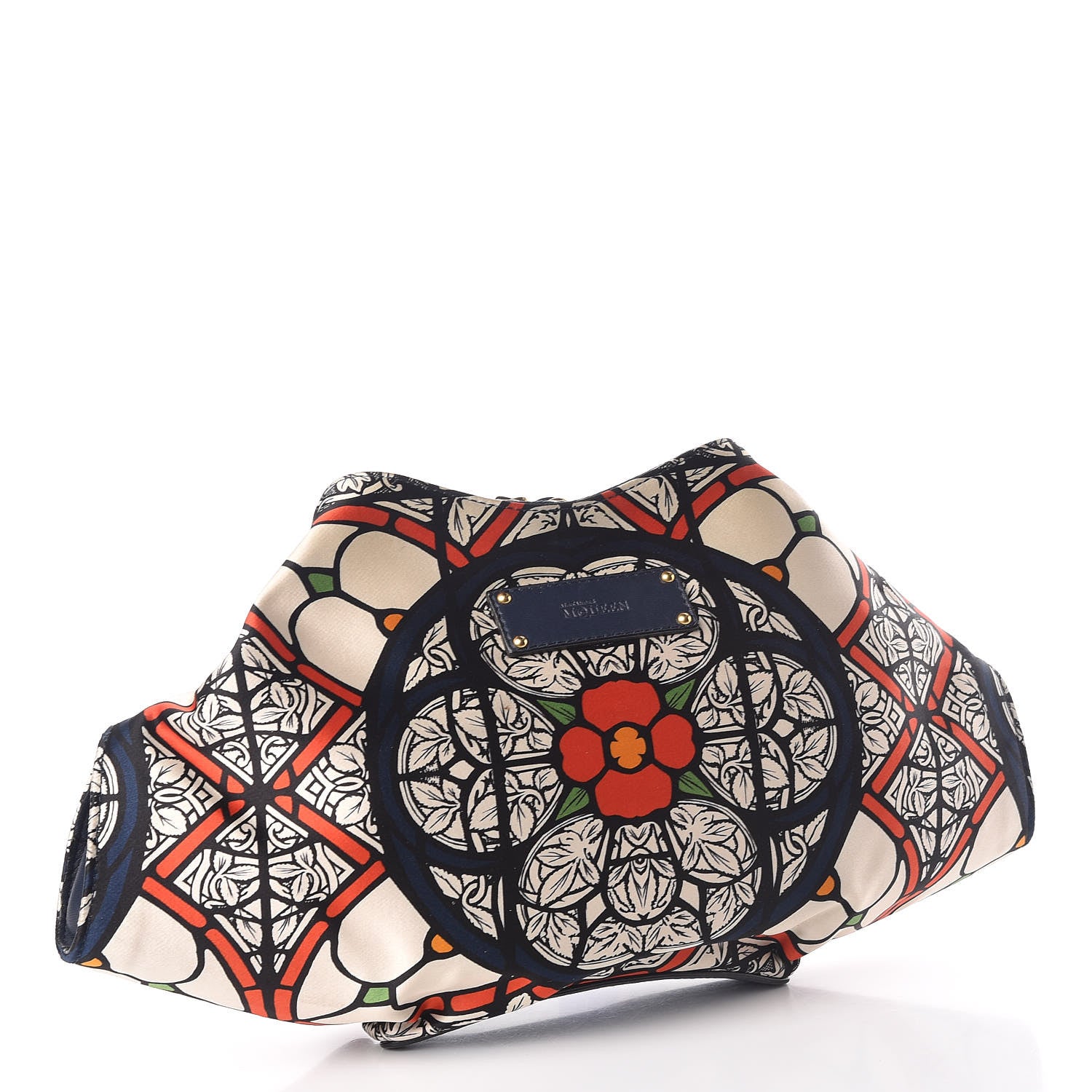 Alexander McQueen Silk Stained Glass De Manta Clutch White 3 of 12