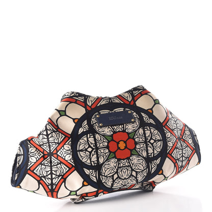 Alexander McQueen Silk Stained Glass De Manta Clutch White 3 of 12