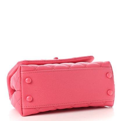 Chanel Caviar Quilted Incognito Extra Mini Coco Handle Flap Pink 4 of 10