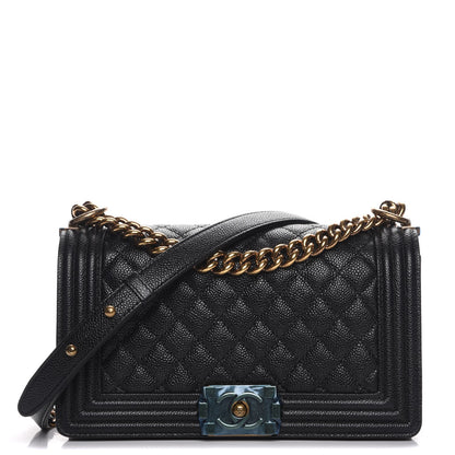 Chanel Caviar Quilted Medium Boy Flap Black 1 of 8
