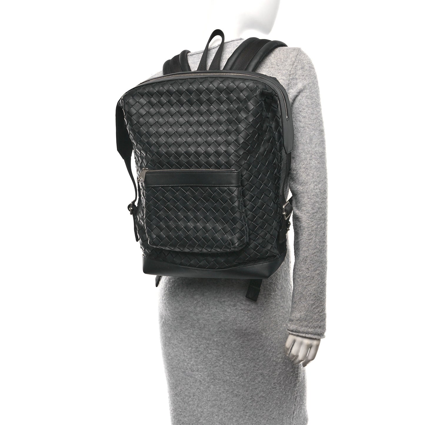 Calfskin Intrecciato Hydrology Backpack Black