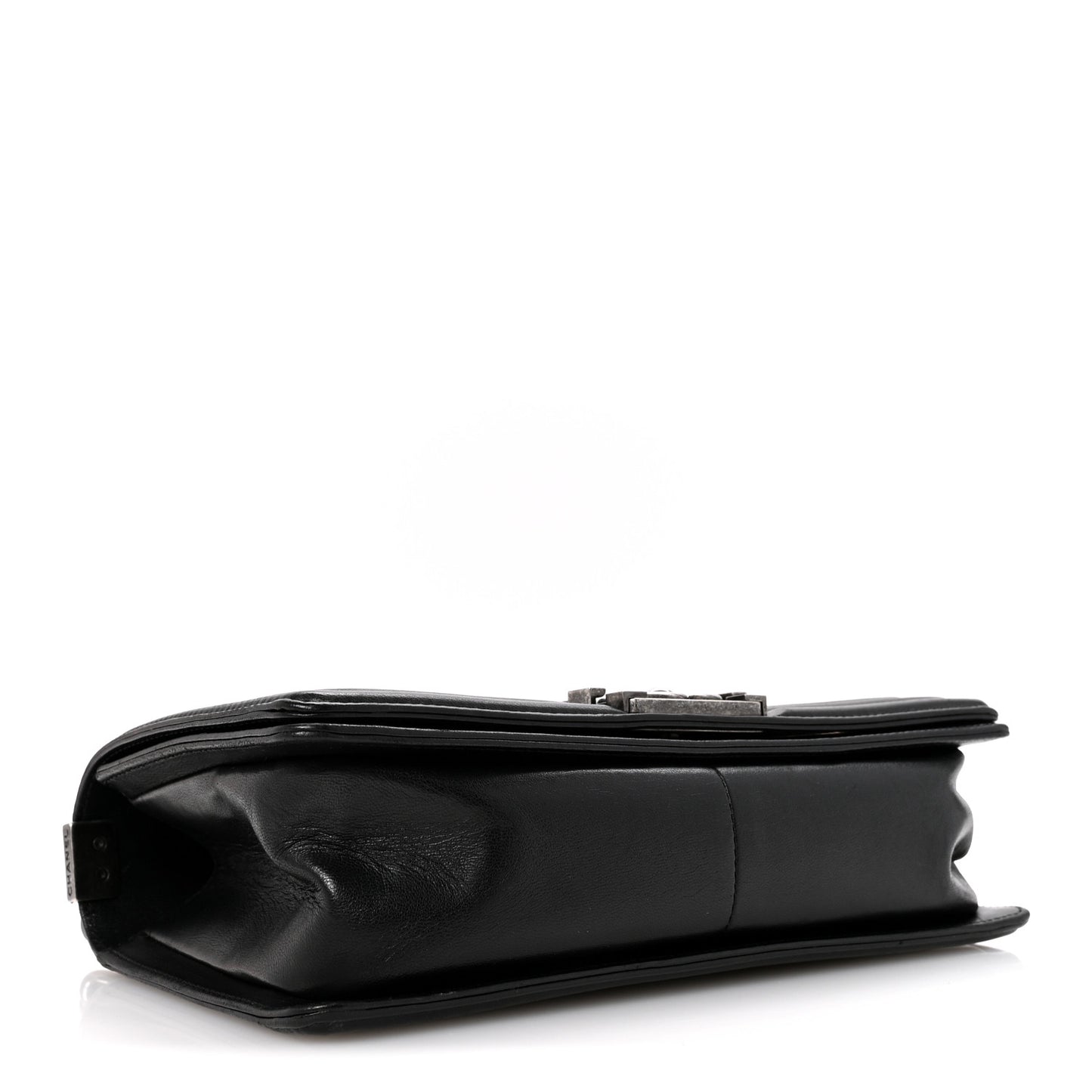 Lambskin Quilted Medium Boy Flap Black