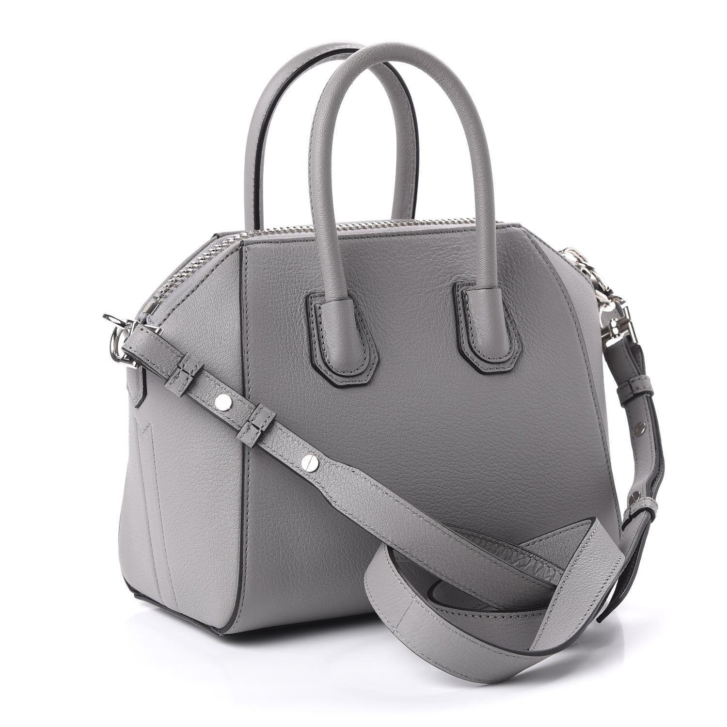 Givenchy Sugar Goatskin Mini Antigona Pearl Grey 3 of 10