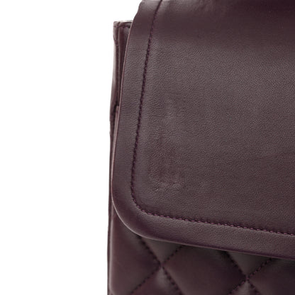Chanel Lambskin Quilted Maxi Double Flap Plum 11 of 11