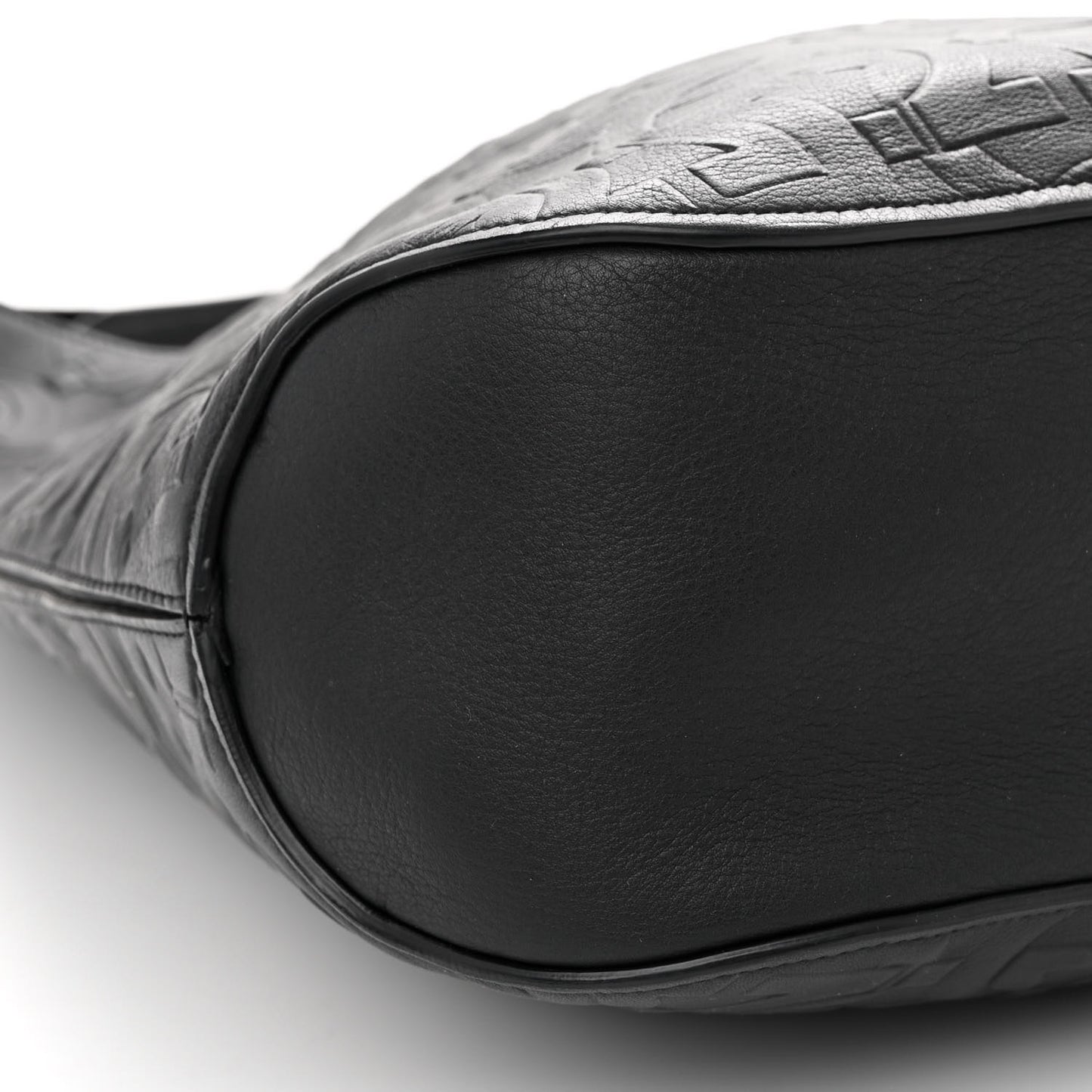 Calfskin Embossed Gancini Margot Hobo Black