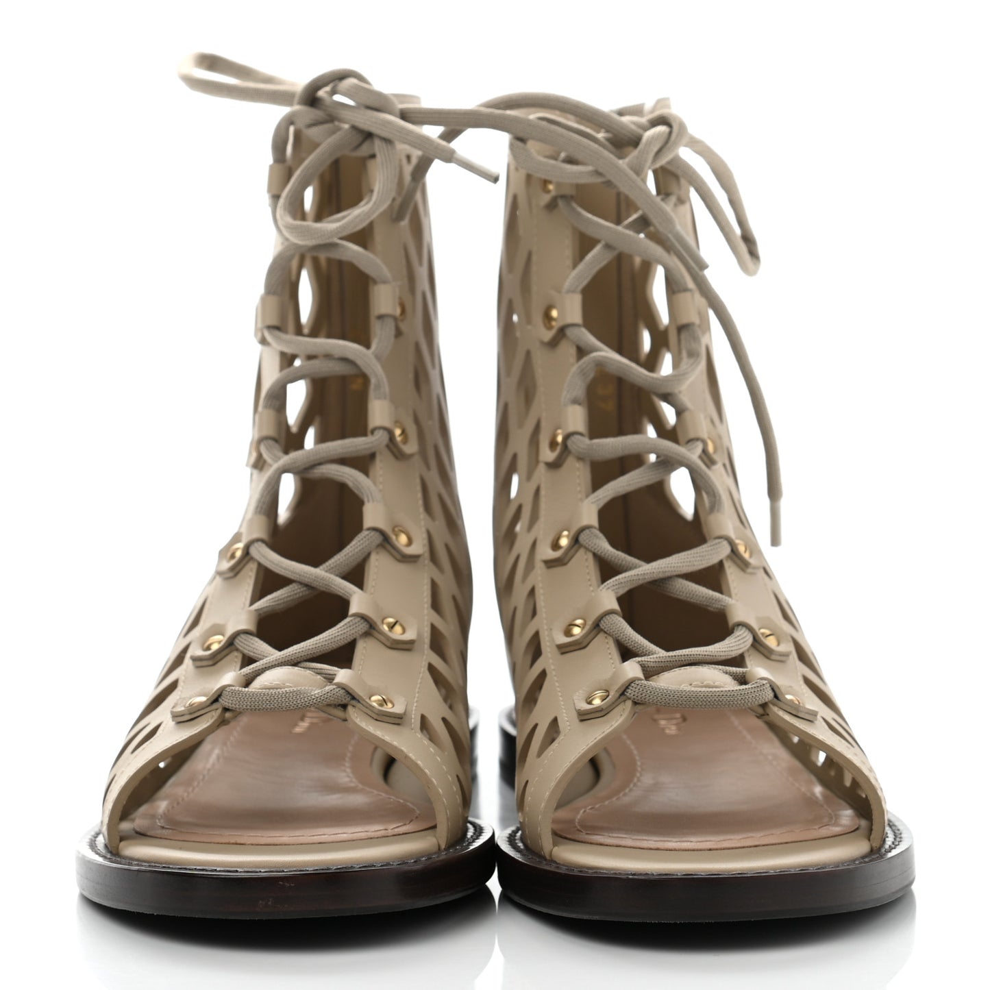 Calfskin D-Trap Sandals 37 Corde