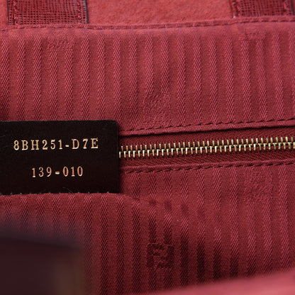 Fendi Vitello Elite Large 2Jours Tote Rosso Scuro Ciliegia 9 of 9