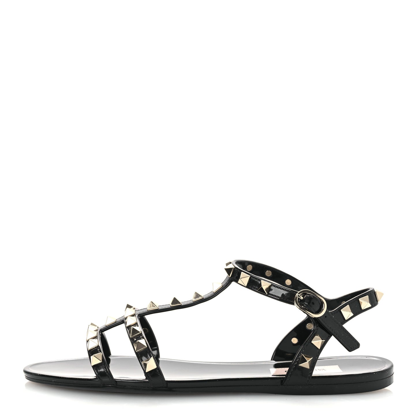 PVC Jelly Rockstud Caged Sandals 38 Black