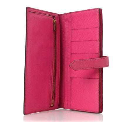 Hermes Chevre Mysore Bearn Gusset Wallet Rose Shocking 5 of 11