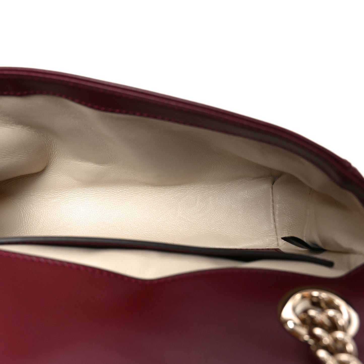 Calfskin Matelasse Small GG Marmont Shoulder Bag Rosso Ancora Red