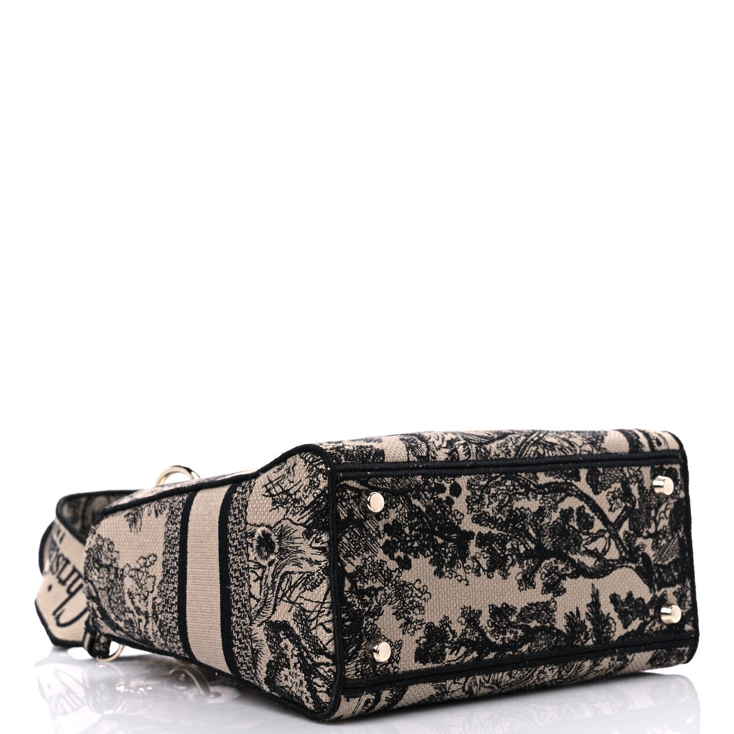 Toile de Jouy Embroidered Medium Lady D-Lite Blue