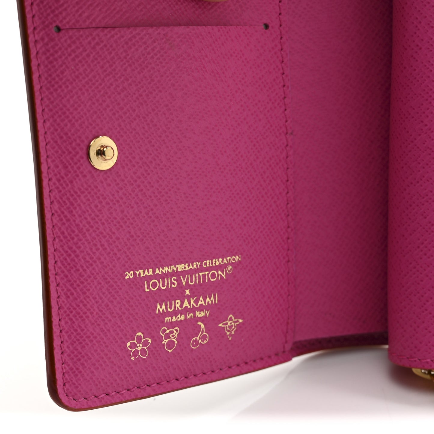 LV X TM Monogram Multicolor Portefeuille Lou Compact Wallet  White