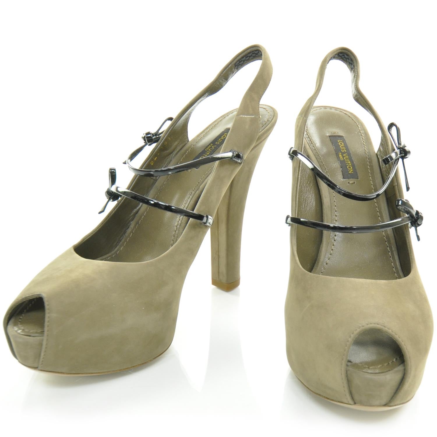 Louis Vuitton Nubuck Calfskin Varennes Sandals 39 Taupe 1 of 9