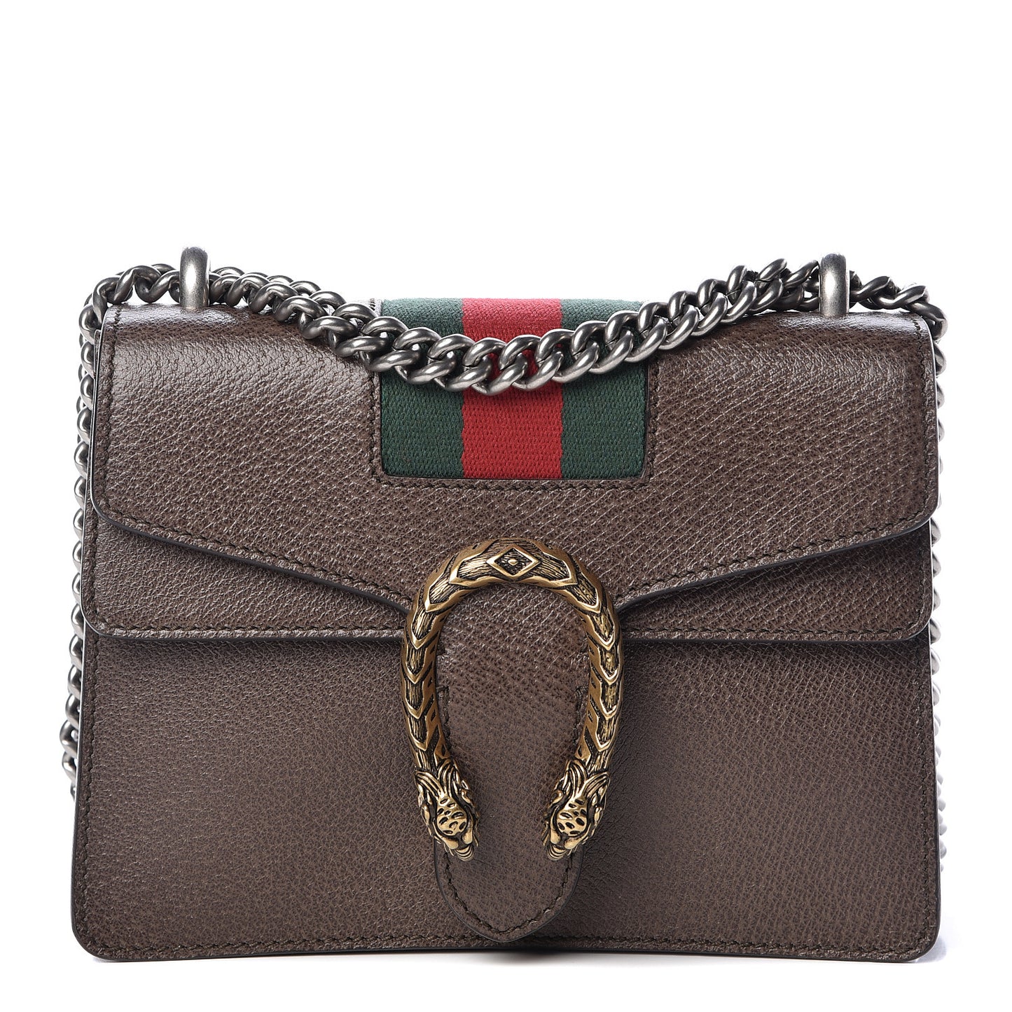 Textured Calfskin Web Mini Dionysus Shoulder Bag New Acero