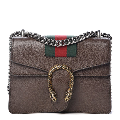 Gucci Textured Calfskin Web Mini Dionysus Shoulder Bag New Acero 1 of 10