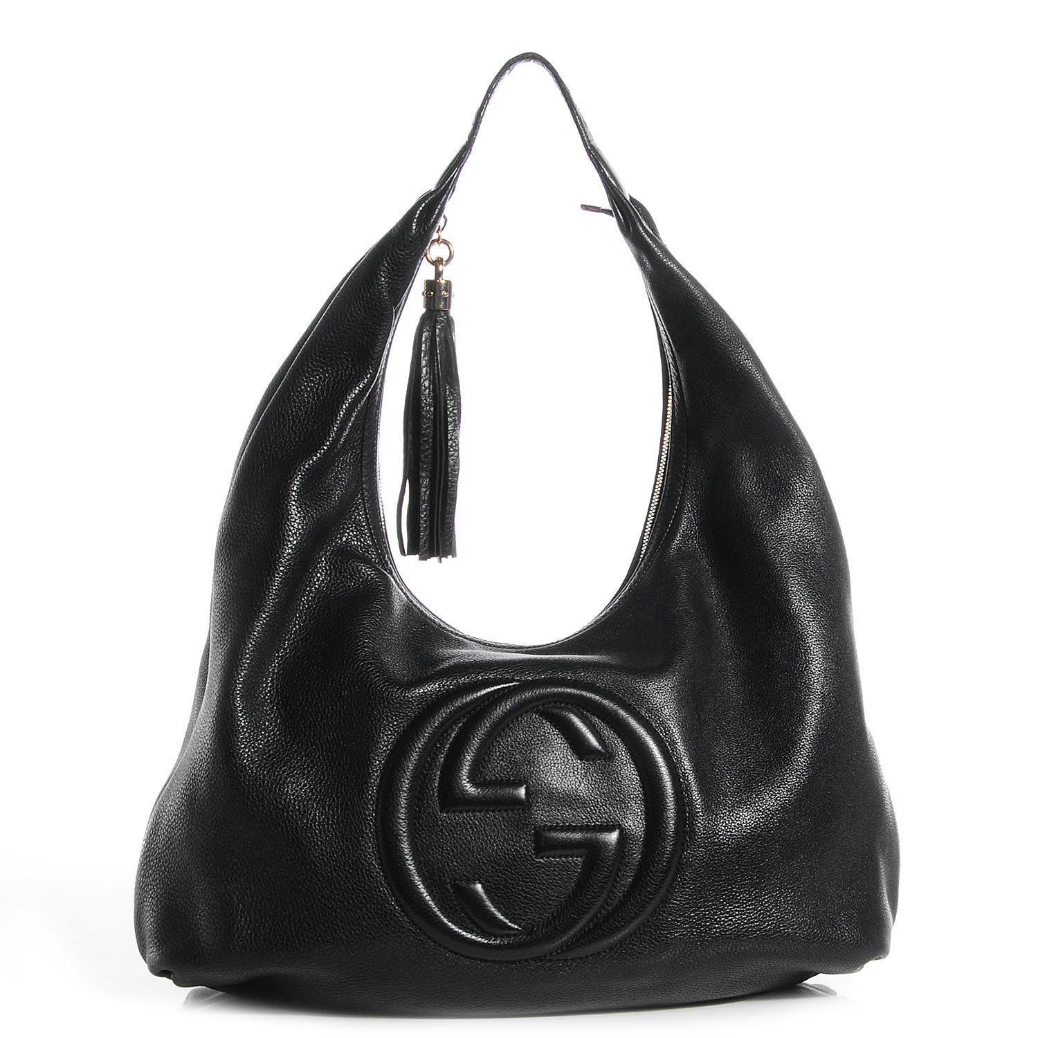 Gucci Pebbled Calfskin Large Soho Hobo Black 1 of 7