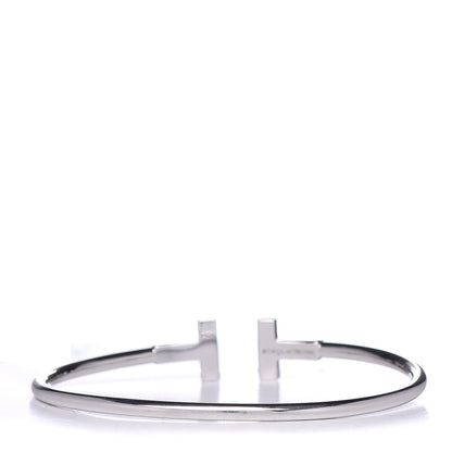 Tiffany 18K White Gold T Wire Bracelet 3 of 6