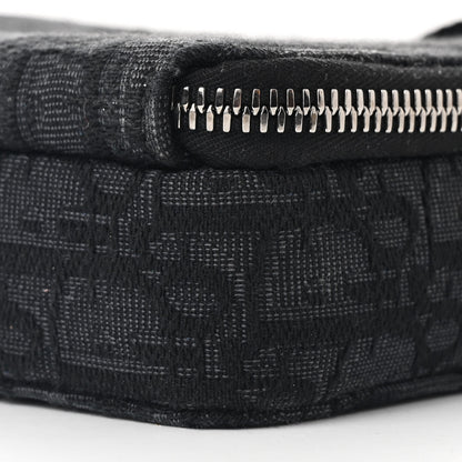 Christian Dior Oblique Zipped With Strap Pouch Blue Black 12 of 13