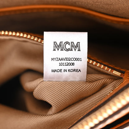 MCM Visetos Medium Crossbody Pouch Cognac 7 of 11